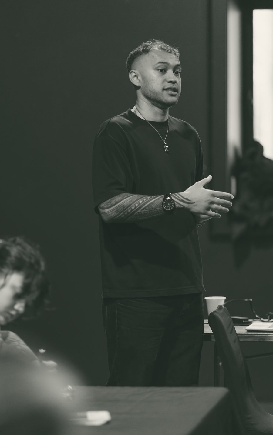 Navi Singh Aujla speaking at a business workshop